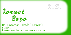 kornel bozo business card